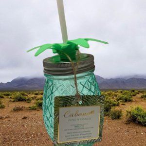 Cabana living in paradise Sipper green tumbler